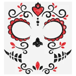 Discount Fiestas Guirca, S.L Ansigtstatovering Day of the Dead Glitter