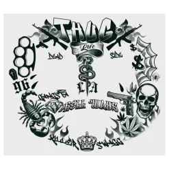 Fiestas Guirca, S.L Ansigtstatovering Thug Life - Sminke|Kostumetema