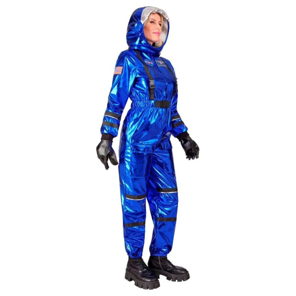Best Widmann S.r.l. Astronaut Blå Metallic Dame Kostume