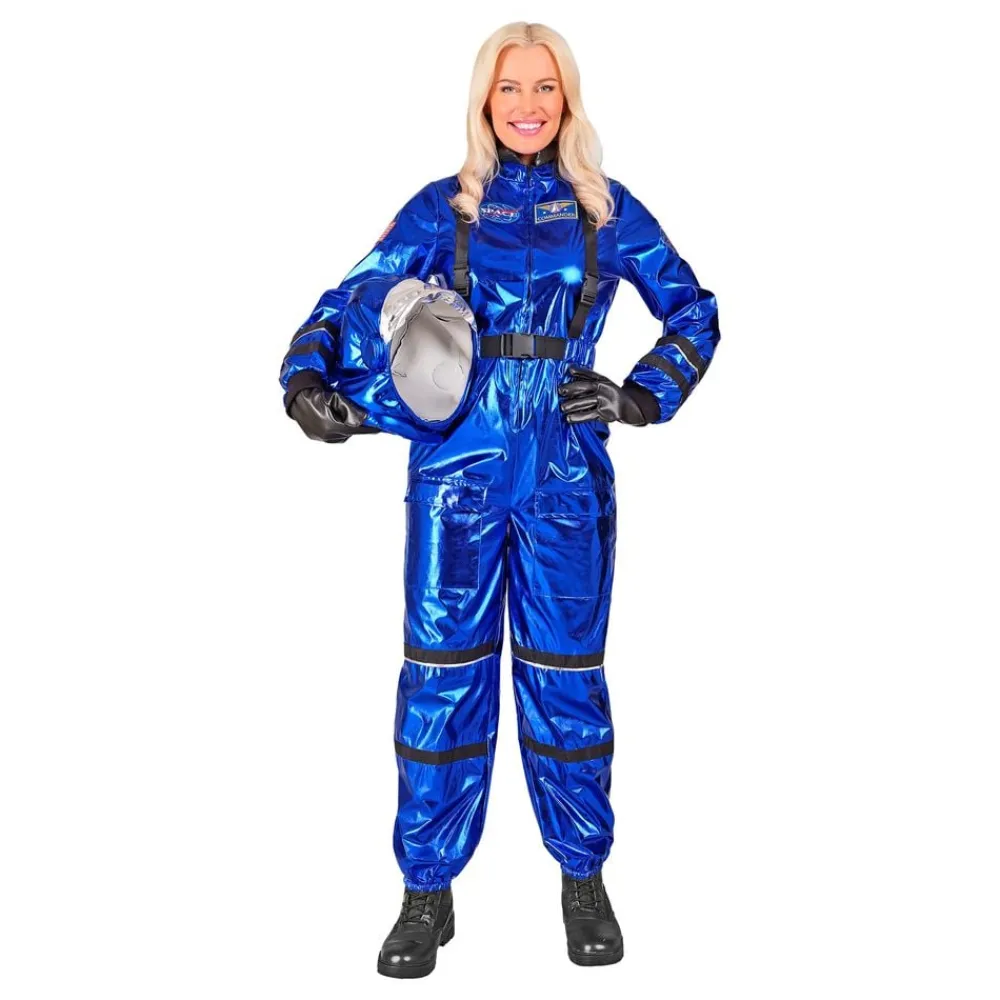 Best Widmann S.r.l. Astronaut Blå Metallic Dame Kostume
