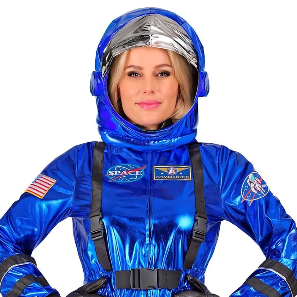 Best Widmann S.r.l. Astronaut Blå Metallic Dame Kostume