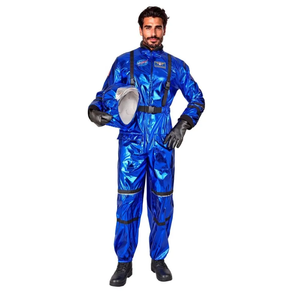 Widmann S.r.l. Astronaut Blå Metallic Herre Kostume