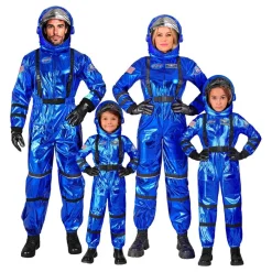 Widmann S.r.l. Astronaut Blå Metallic Herre Kostume