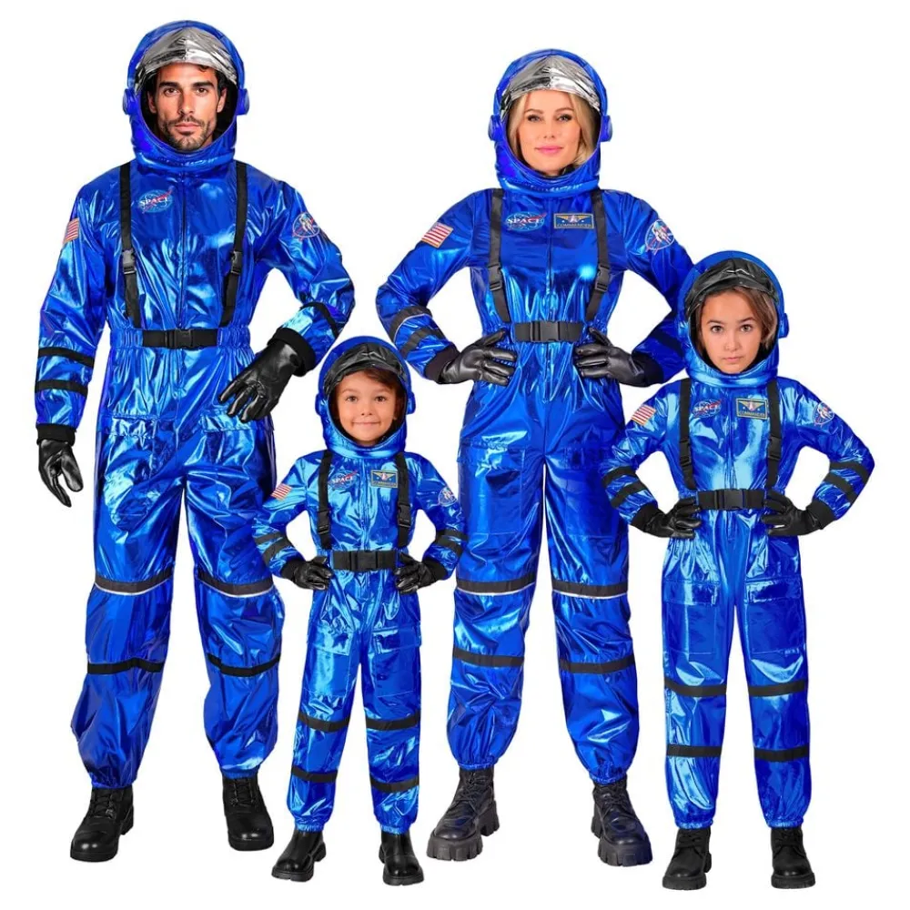 Widmann S.r.l. Astronaut Blå Metallic Herre Kostume