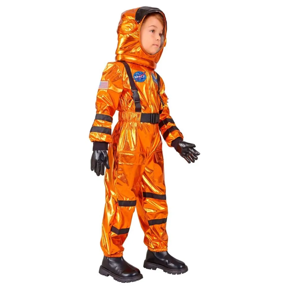 Widmann S.r.l. Astronaut Orange Metallic Børnekostume - Udklædningskostumer|Kostumetema
