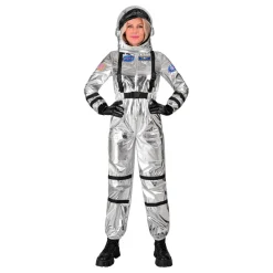 Widmann S.r.l. Astronaut Silver Metallic Dame Kostume - Udklædningskostumer|Kostumetema