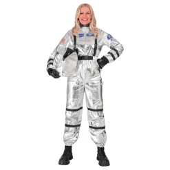Widmann S.r.l. Astronaut Silver Metallic Dame Kostume - Udklædningskostumer|Kostumetema