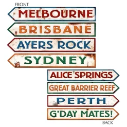 Best Three Sixty Degrees Ltd Australske Vejskilte Dekoration