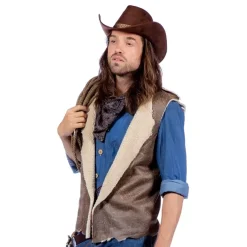 Wilbers Karnaval B.V. Autentisk Western Vest Brun - Tilbehør|Kostumetema