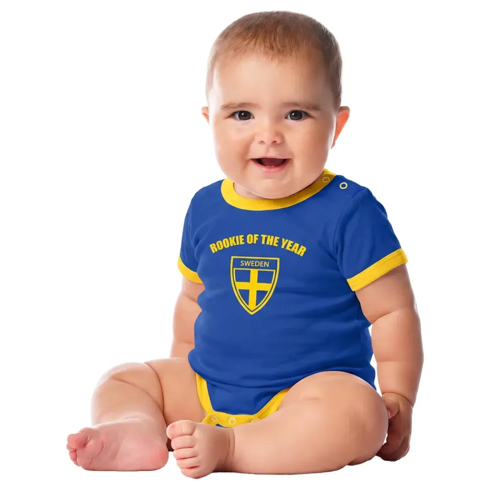 Netshirt Group AB Baby Body Rookie of the Year Sweden - Tøj|Udklædningskostumer