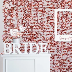 PartyDeco sp. z o.o. Backdrop Blomster Rosaguld - Oppyntning