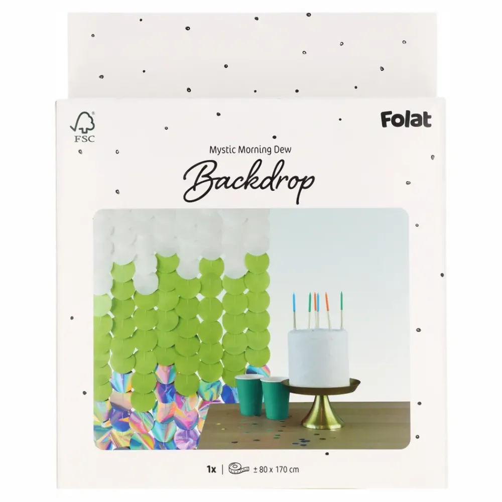 Discount Folat B.V. Backdrop Grøn/Hvid