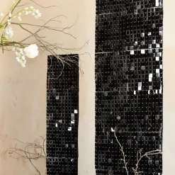 PartyDeco sp. z o.o. Backdrop Pailletpanel Sort - Oppyntning