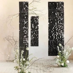 PartyDeco sp. z o.o. Backdrop Pailletpanel Sort - Oppyntning