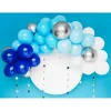 Best PartyDeco sp. z o.o. Ballonbue Blå/Lyseblå/Sølv Sæt