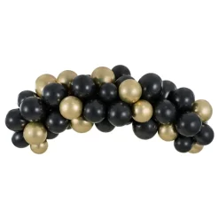 PartyDeco sp. z o.o. Ballonbue Sort/Guld - Oppyntning|Balloner