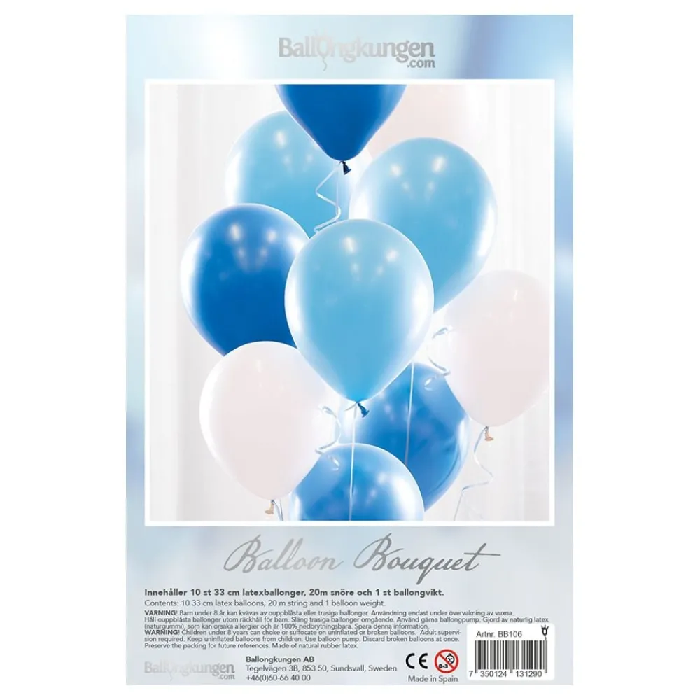 Ballongkungen AB Ballonbuket Babyblå - Balloner