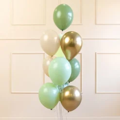 PartyDeco sp. z o.o. Ballonbuket Grøn Farvemix - Balloner