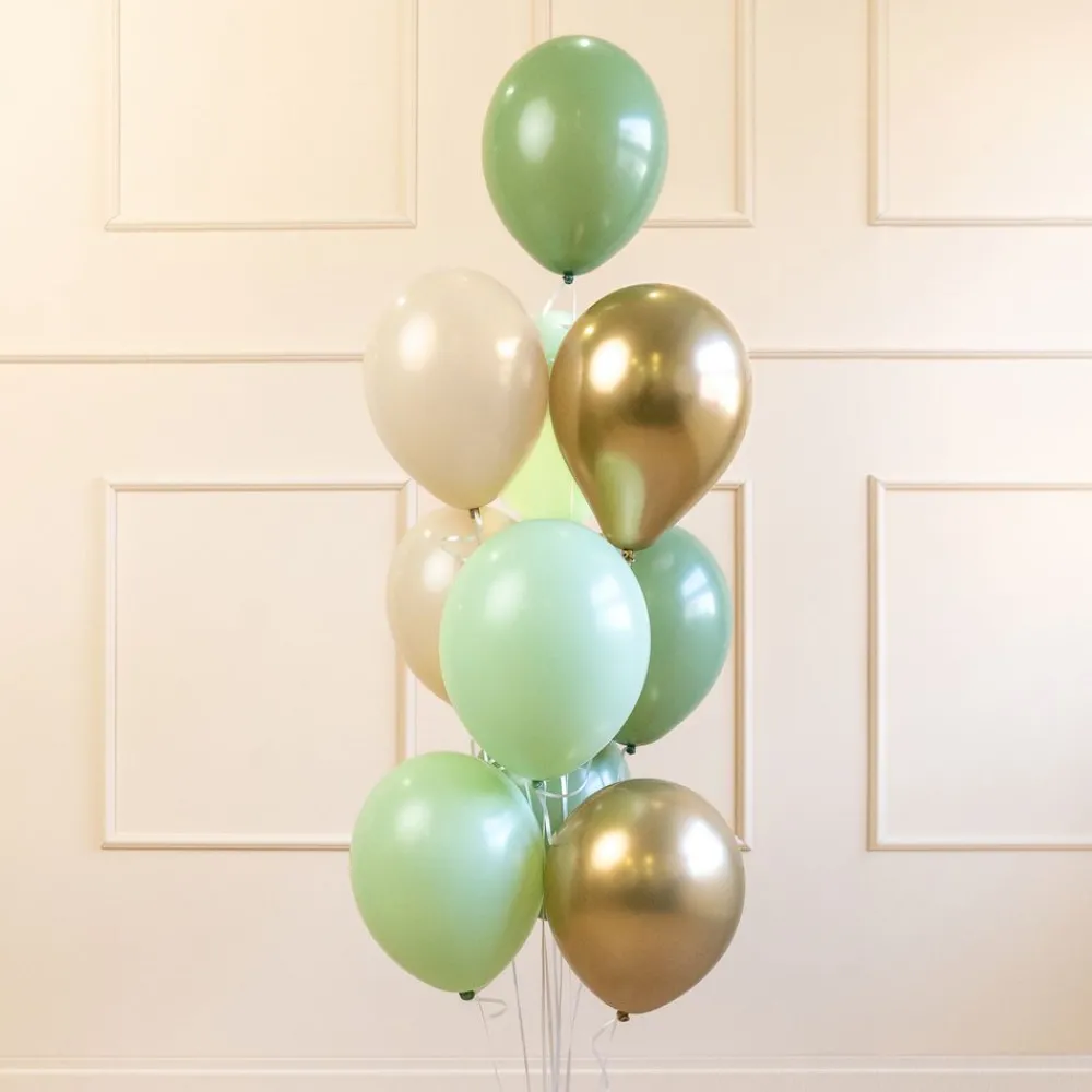 PartyDeco sp. z o.o. Ballonbuket Grøn Farvemix - Balloner
