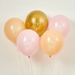 Clearance CG Global Products Ltd Balloner Baby Girl Guld/Lyserød