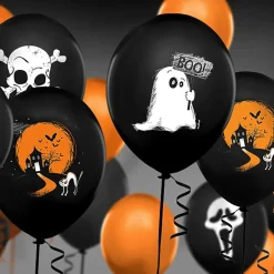 PartyDeco sp. z o.o. Balloner Halloween Sort/Orange Pastel - Balloner