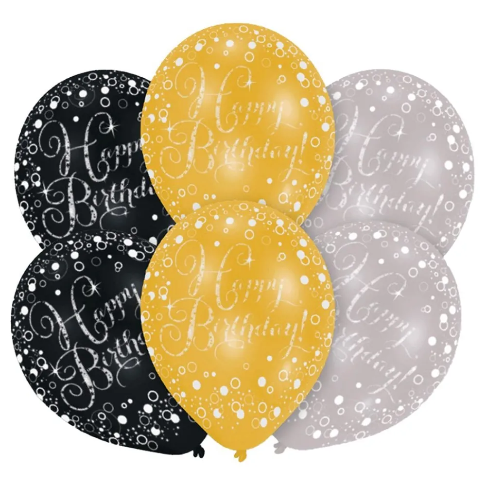 Sale Reithmüller Europe GmbH Balloner Happy Birthday Guld/Sølv/Sort