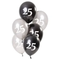 Folat B.V. Balloner Hvid/Sort 25 År - Balloner