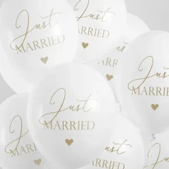 Online PartyDeco sp. z o.o. Balloner Just Married Pure White
