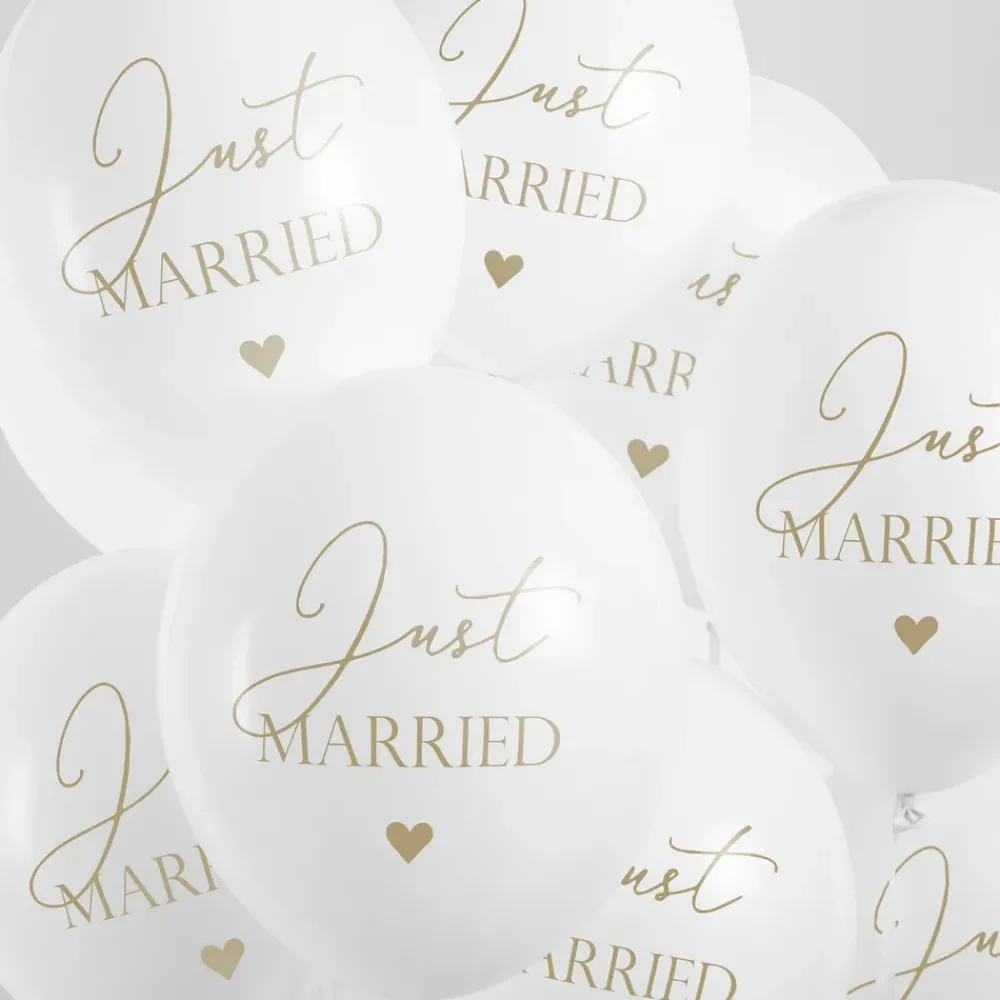 Online PartyDeco sp. z o.o. Balloner Just Married Pure White