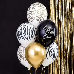 Hot PartyDeco sp. z o.o. Balloner Leopardmønster Guld/Hvid