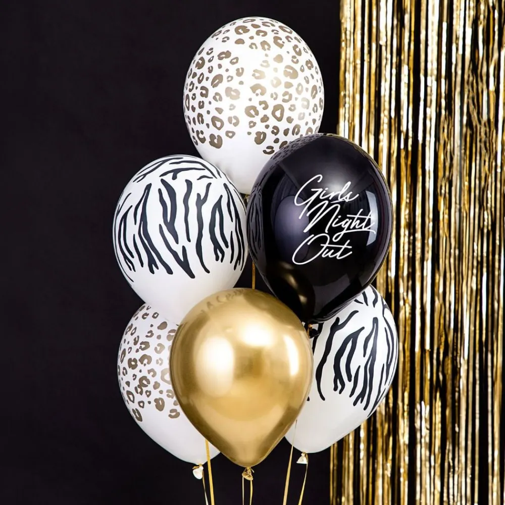 Hot PartyDeco sp. z o.o. Balloner Leopardmønster Guld/Hvid