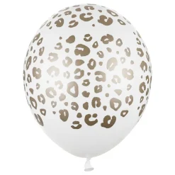 Hot PartyDeco sp. z o.o. Balloner Leopardmønster Guld/Hvid