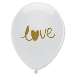 New Ballongkungen AB Balloner LOVE Hvid/Guld
