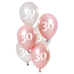 Discount Folat B.V. Balloner Lyserød/Hvid 30 År