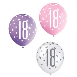 Online Unique UK Inc t/as Unique Party Balloner 18 Lyserød/Lilla/Hvid