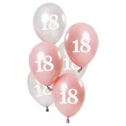Folat B.V. Balloner Lyserød/Sølv 18 År - Balloner