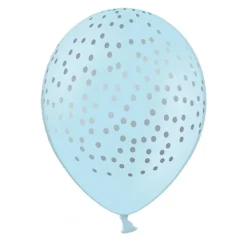 PartyDeco sp. z o.o. Balloner Prikker Blå/Sølv - Balloner
