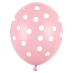 PartyDeco sp. z o.o. Balloner Prikker Lyserød - Balloner