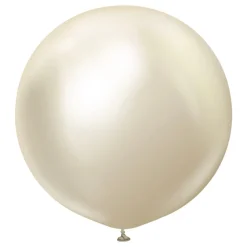 Ballongkungen AB Balloner Professionel Superstore White Gold Chrome - Balloner