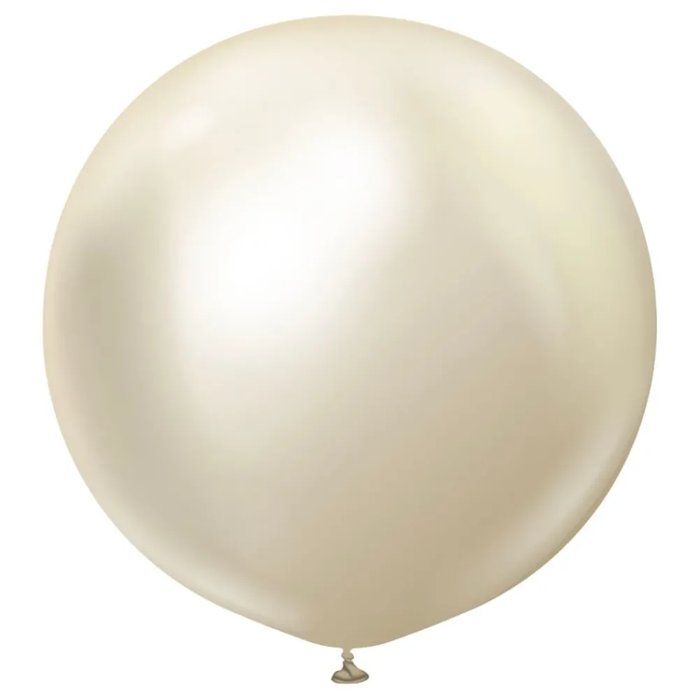 Ballongkungen AB Balloner Professionel Superstore White Gold Chrome - Balloner
