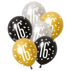 Best Unique UK Inc t/as Unique Party Balloner 16 Sort/Sølv/Guld