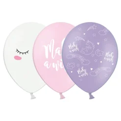 PartyDeco sp. z o.o. Balloner Unicorn Hvid/Lyserød/Lilla - Balloner