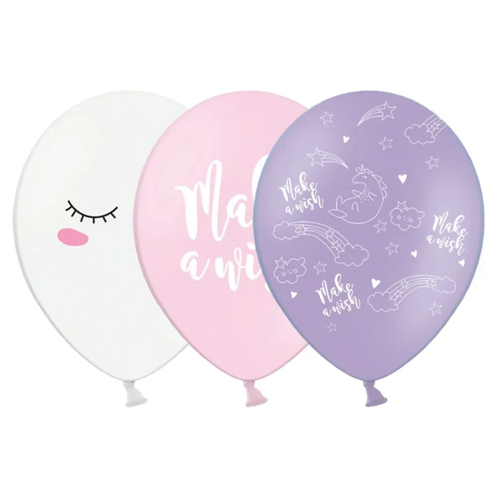 PartyDeco sp. z o.o. Balloner Unicorn Hvid/Lyserød/Lilla - Balloner