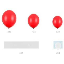 PartyDeco sp. z o.o. Ballonfigur Rødt Hjerte Stort - Spøg Og Skæmt-Artikler & Pranks|Balloner