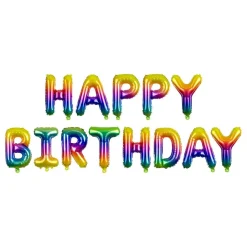 PartyDeco sp. z o.o. Ballongguirlande Happy Birthday Rainbow