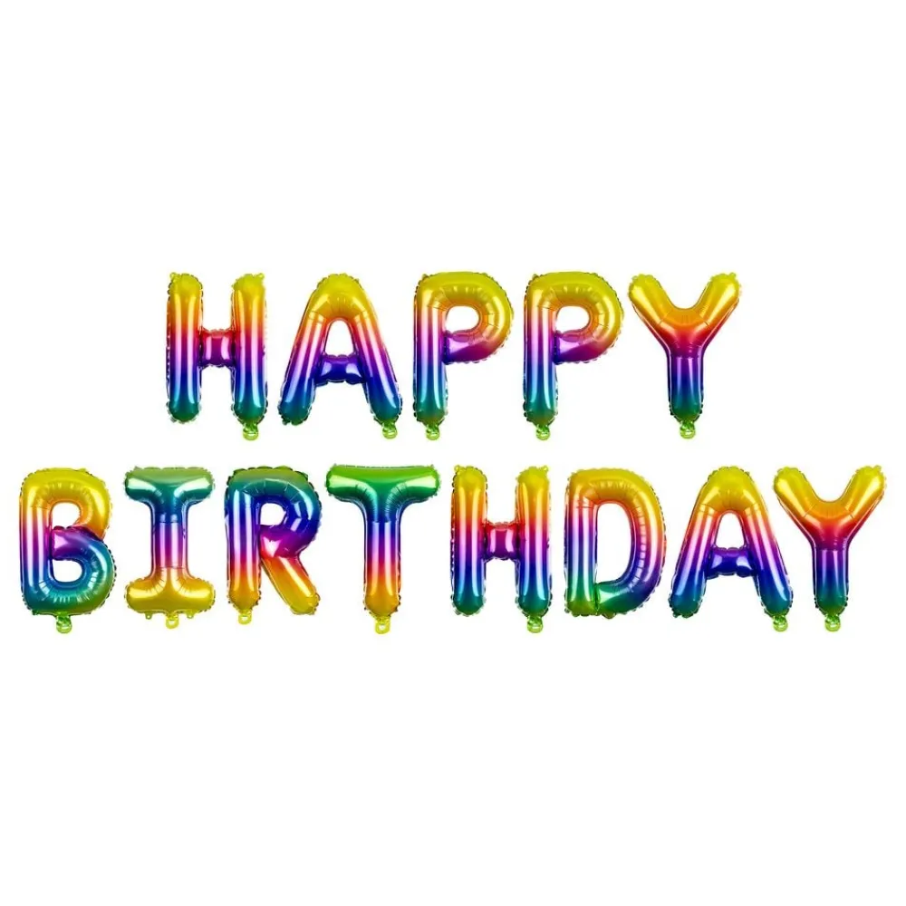 PartyDeco sp. z o.o. Ballongguirlande Happy Birthday Rainbow