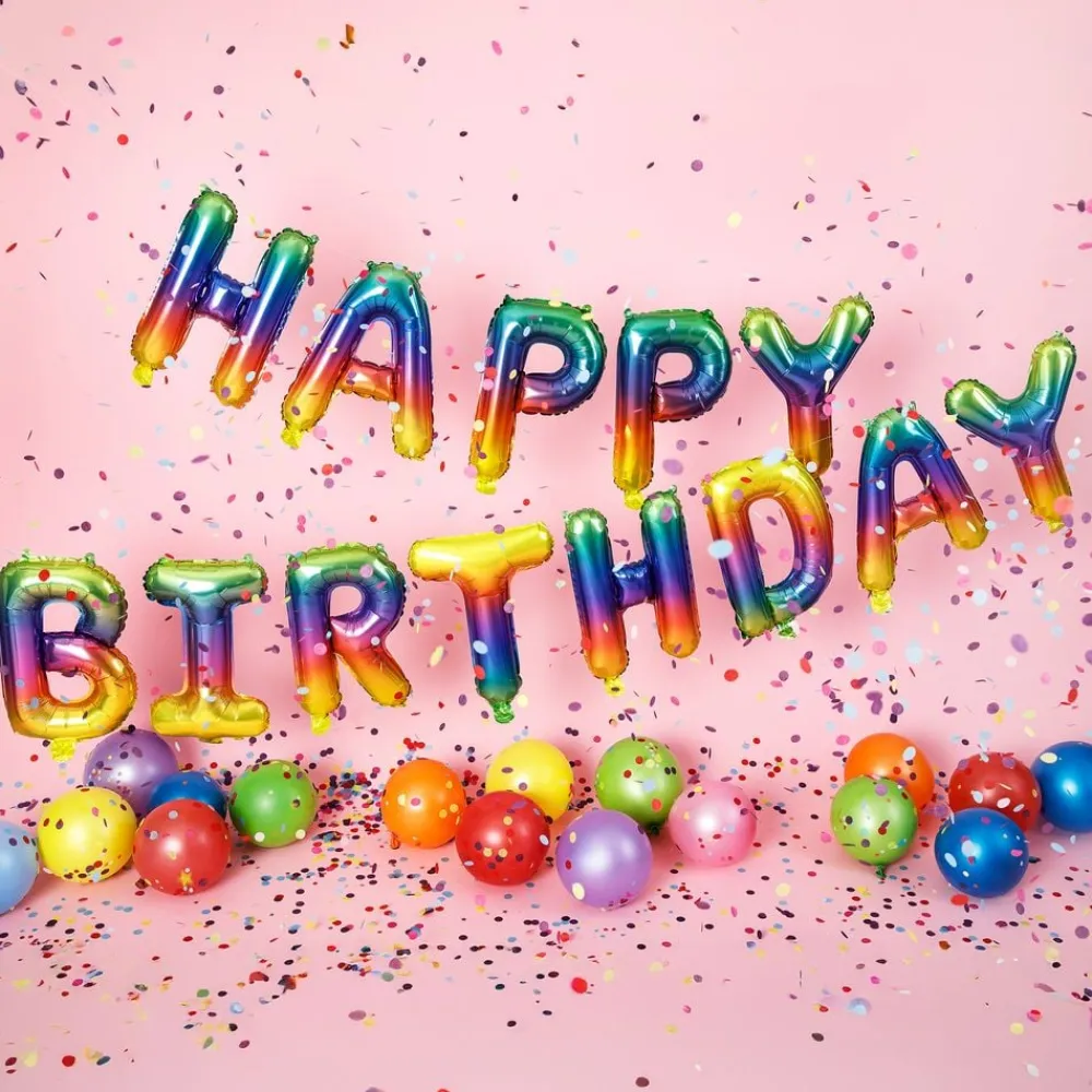 PartyDeco sp. z o.o. Ballongguirlande Happy Birthday Rainbow