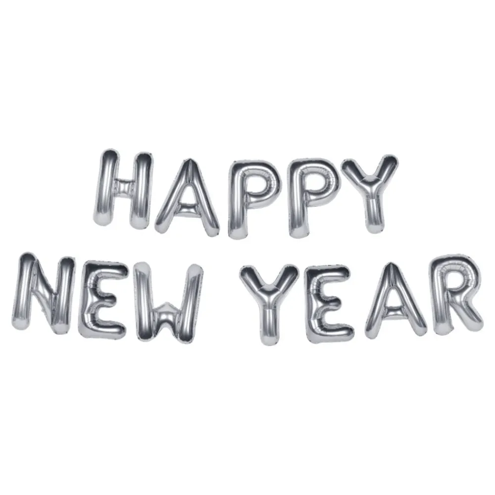 Discount Ballongkungen AB Ballongguirlande Happy New Year Sølv
