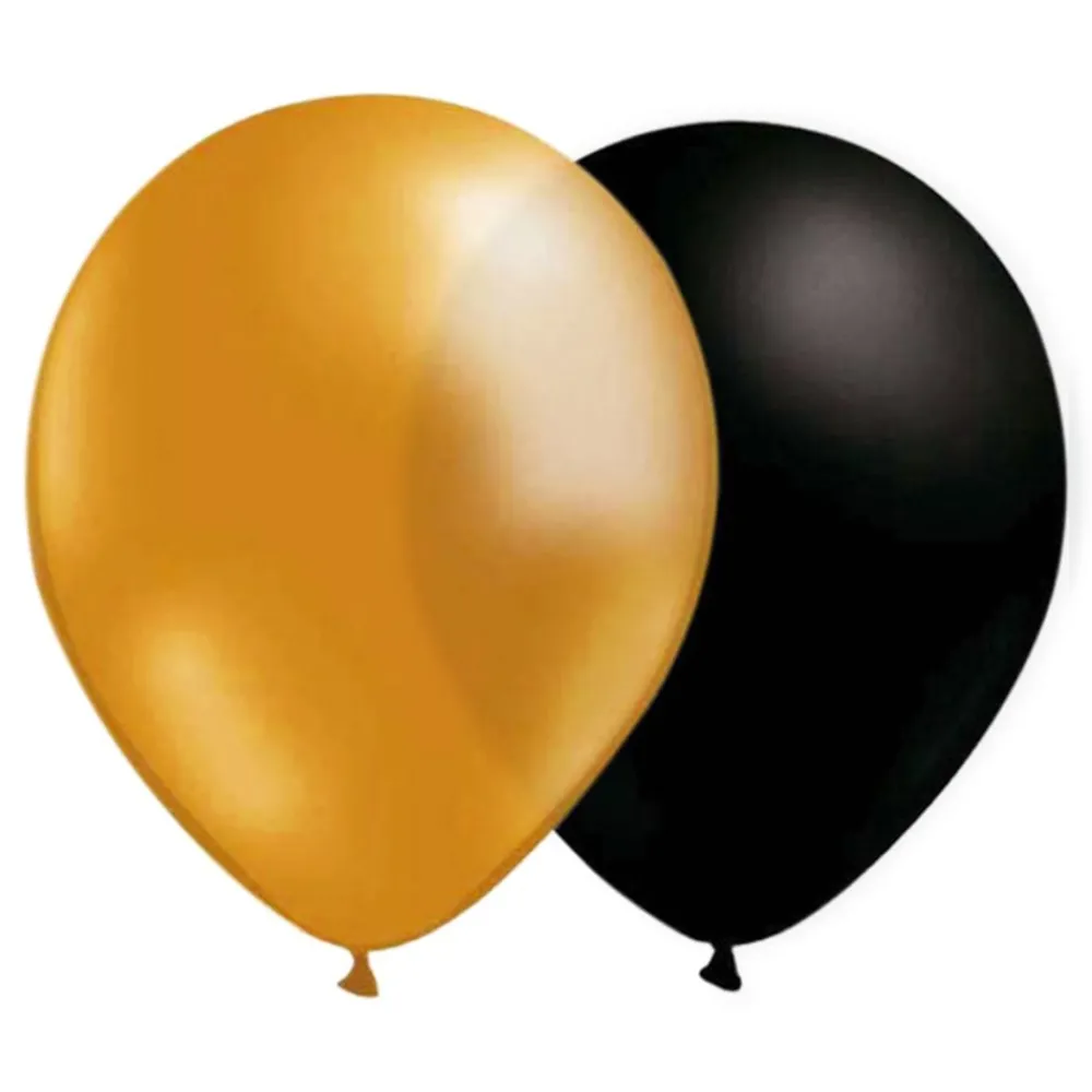 Ballongkungen AB Ballonkombi Guld/Sort - Oppyntning|Balloner