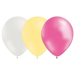 Online Ballongkungen AB Ballonkombi Hvid/Elfenben/Metallic lyserød